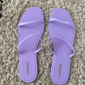 Sz 8.5 Express Bright Lavender Slip On Strappy Sandals